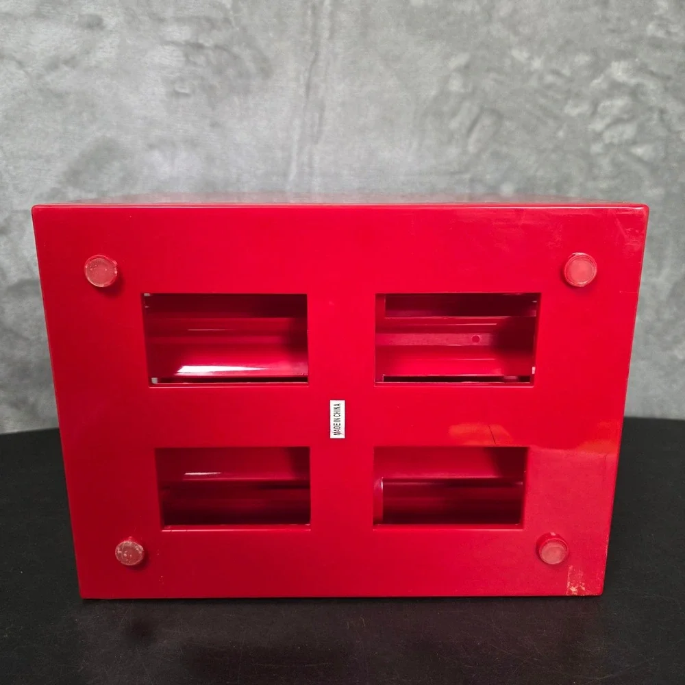 YouCopia SpiceStack 18-Bottle Spice Rack 3-Drawer Red Good Kitchen Utility Meal